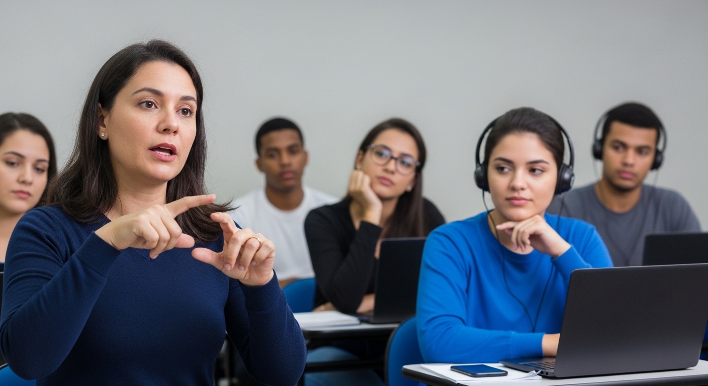 Imagem de destaque do curso Pós-graduação Docência do Ensino Superior em Libras